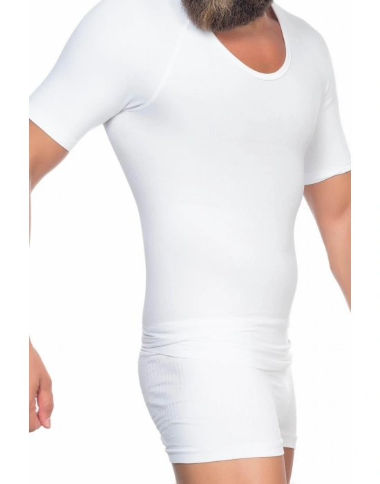 BEYAZ MI Emay E1010 Yarım Kol Erkek Korse Atlet