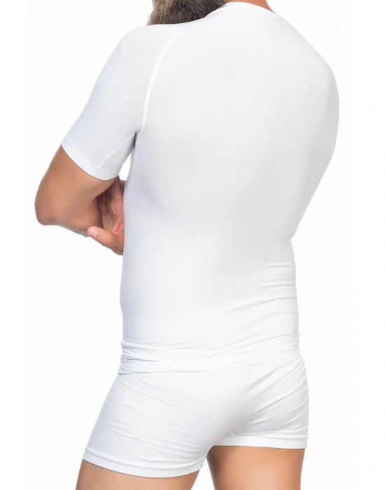 BEYAZ MI Emay E1010 Yarım Kol Erkek Korse Atlet