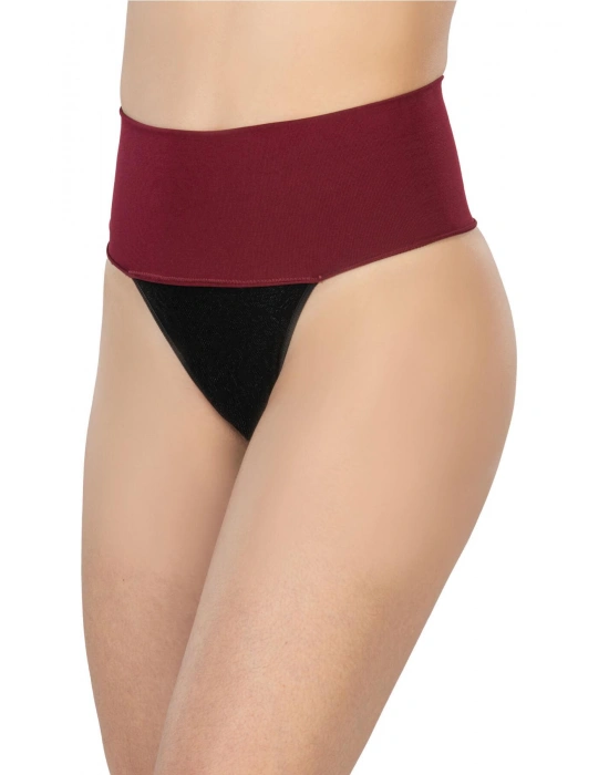 BORDO MI 2048 Seamless Çift Renk String Korse