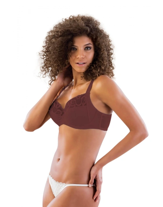 BORDO MI Emay 113 C Balenli Toparlayıcı Sütyen