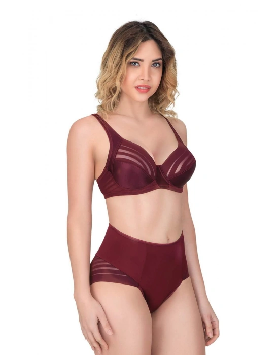 BORDO MI Emay 177 B Toparlayıcı Sütyen Takım