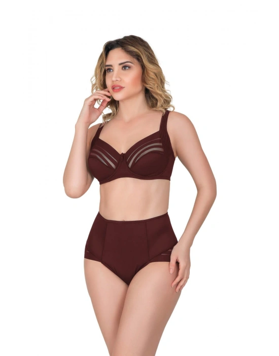 BORDO MI Emay 183 C Yan Destekli Toparlayıcı Balenli Sütyen