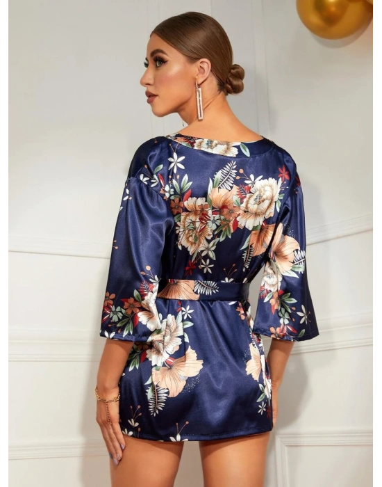 ÇİÇEK DESENLİ SABAHLIK 8330