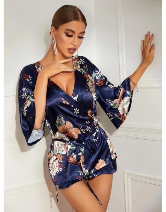 ÇİÇEK DESENLİ SABAHLIK 8330