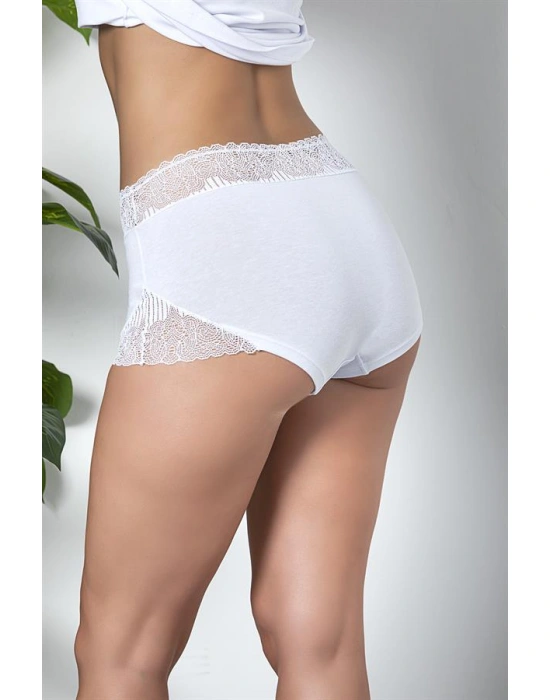 DANTEL DETAYLI BOXER BEYAZ (MGP21783)