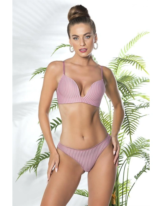 DEKOLTE SÜTYEN VE STRİNG TAKIM PEMBE (MGP31772)