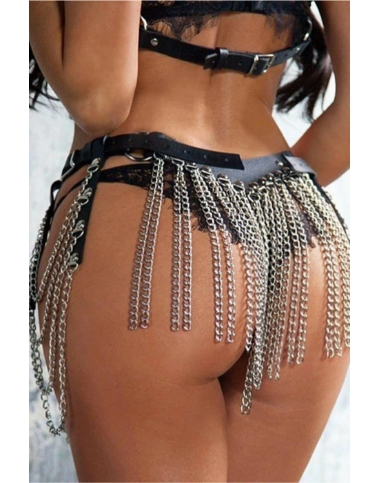 Deri Harness Fantezi Külot 81021