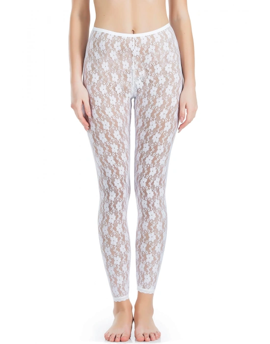 Derya Kurşun Dantelli Kadın Tayt 419