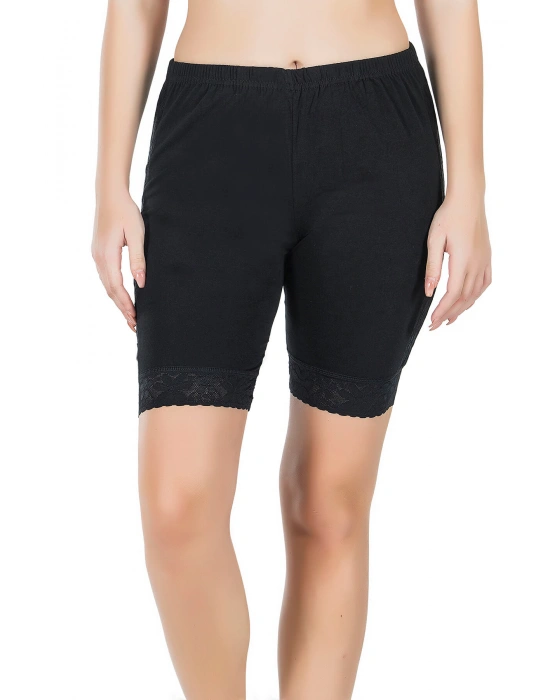 Derya Kurşun Dantelli Uzun Kadın Şort 418