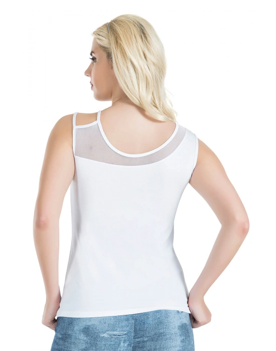 Derya Kurşun Geniş Transparan Askılı Kadın Atlet 180