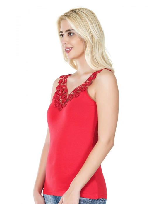 Derya Kurşun Güpürlü Kadın Tişört 268