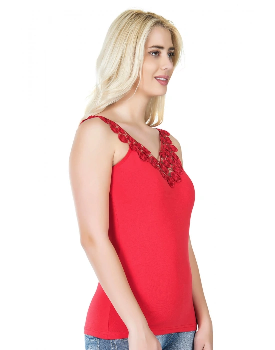 Derya Kurşun Güpürlü Kadın Tişört 268