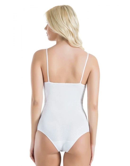 Derya Kurşun İp Askılı Dantelli Kadın Body 334