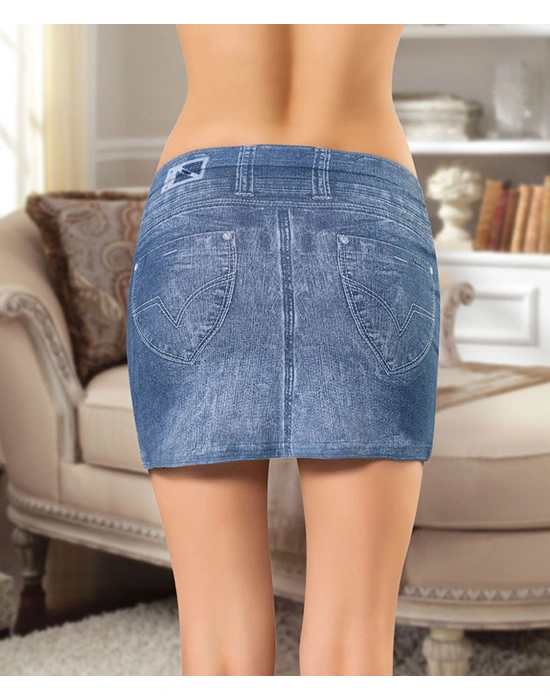 Derya Kurşun Kot Görünümlü Etek Tayt 453