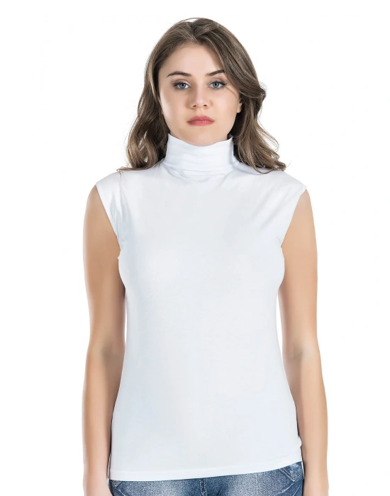 Derya Kurşun Sıfır Kol Balıkçı Yaka Kadın Atlet 223