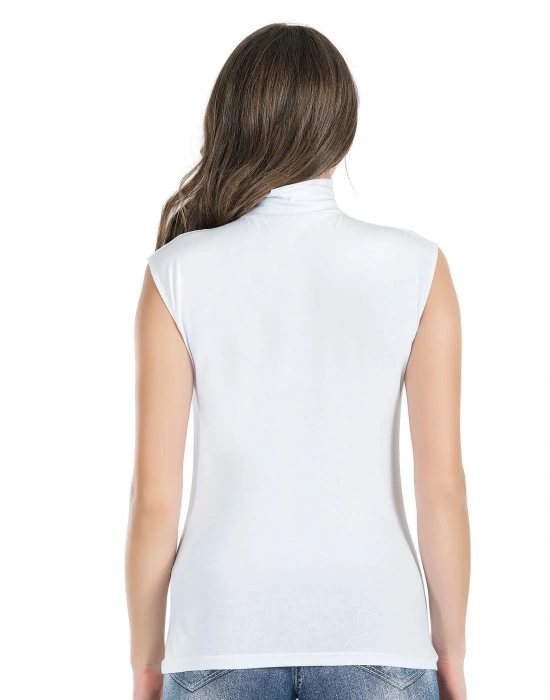 Derya Kurşun Sıfır Kol Balıkçı Yaka Kadın Atlet 223