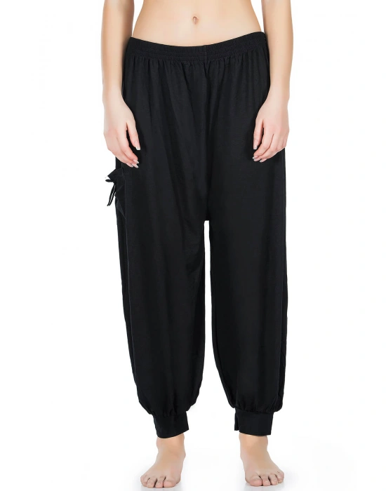 Derya Kurşun Siyah Manşetli Şalvar 0527-SYH