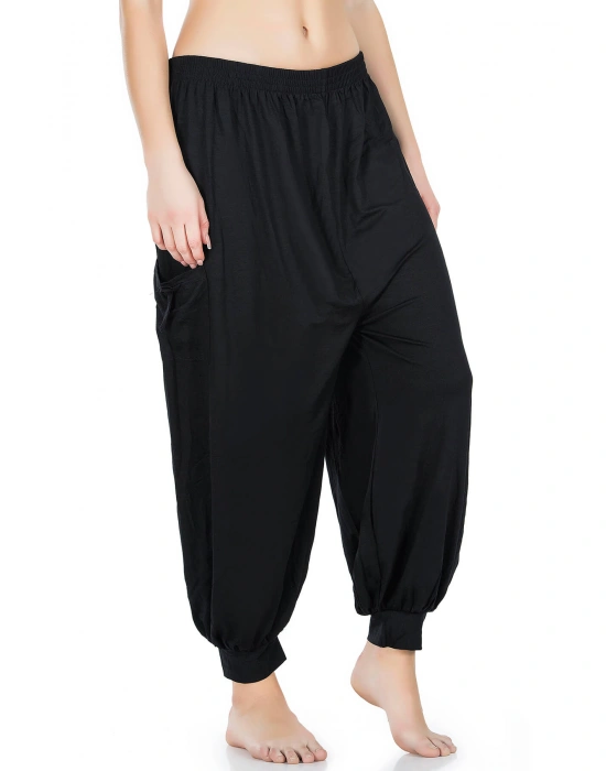 Derya Kurşun Siyah Manşetli Şalvar 0527-SYH