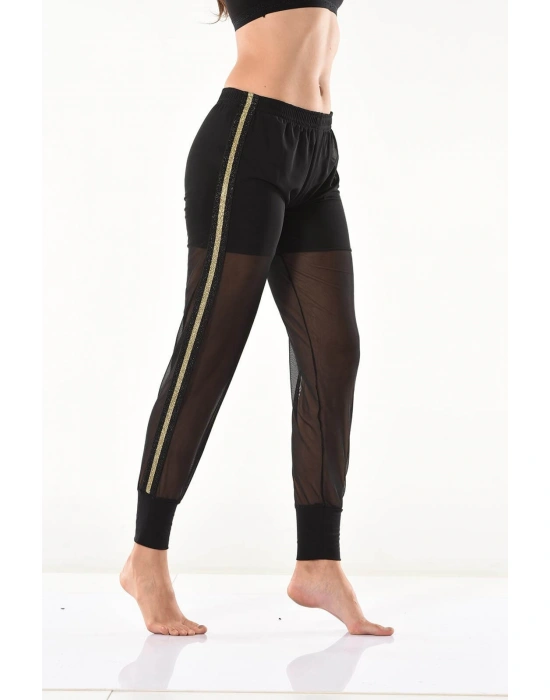 Derya Kurşun Transparan Detaylı Kadın Eşofman Altı 0578