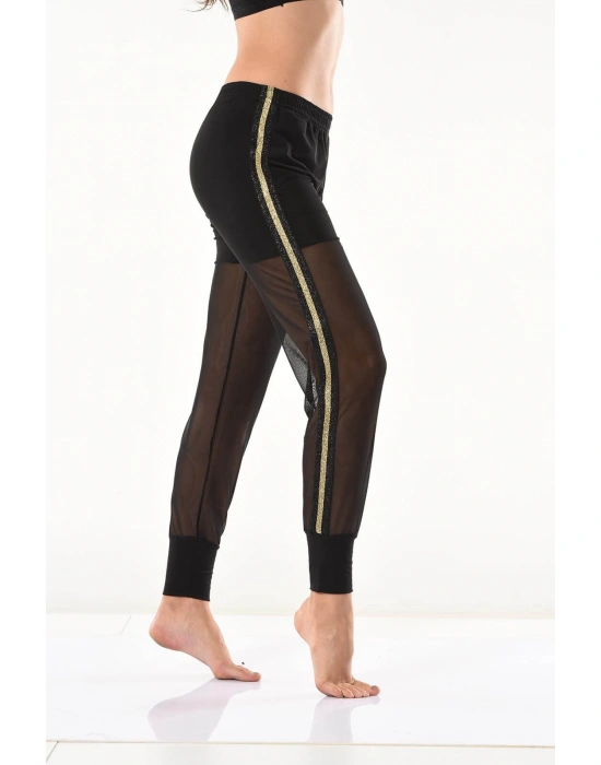 Derya Kurşun Transparan Detaylı Kadın Eşofman Altı 0578