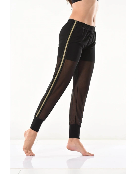 Derya Kurşun Transparan Detaylı Kadın Eşofman Altı 0578