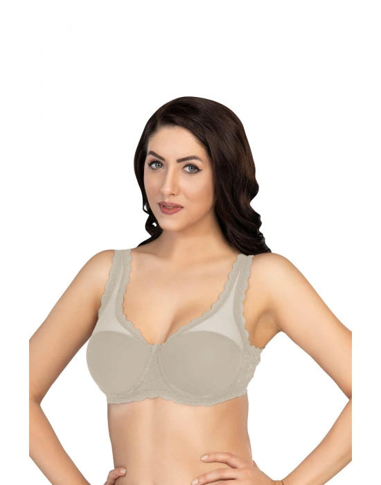 EKRU MI Emay 172 C PEDLİ DANTELLİ BALENLİ MİNİMAZER