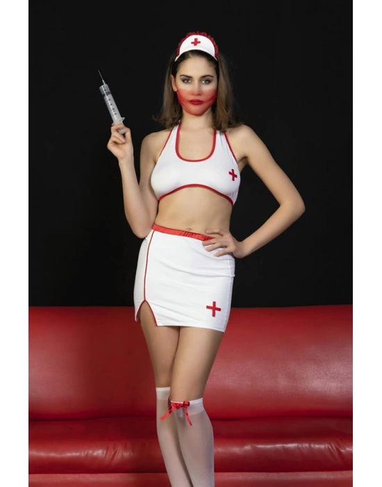 FANTEZİ HEMŞİRE KOSTÜMÜ BEYAZ (MGP6556)