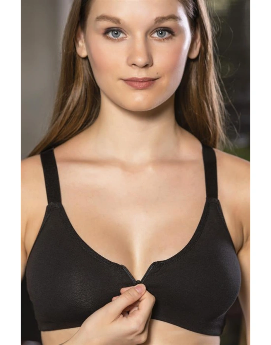 FERMUARLI PAMUKLU SPORCU SÜTYENİ SİYAH (MGP1061)