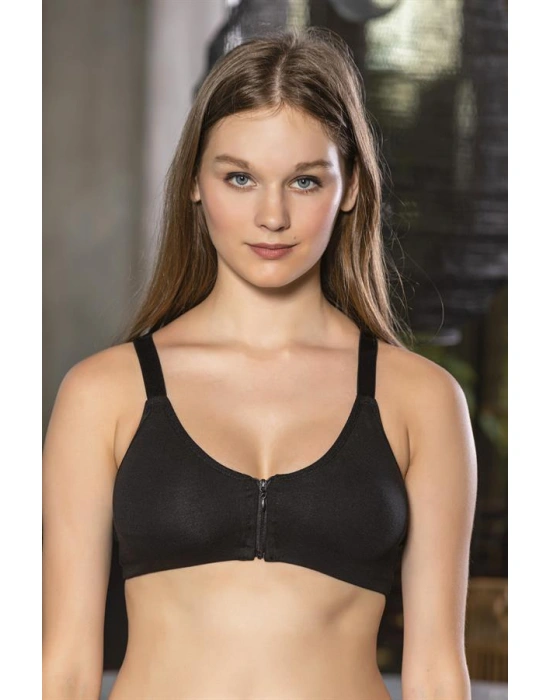 FERMUARLI PAMUKLU SPORCU SÜTYENİ SİYAH (MGP1061)