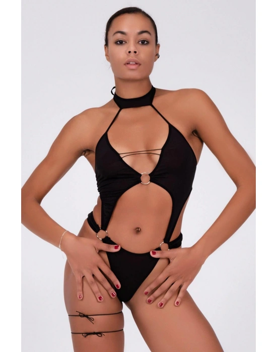 Jartyer Görünümlü Şık Fantezi Babydoll 51196