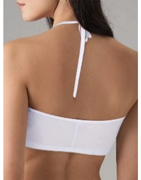 Kadın Beyaz Likralı Mikromodal Yarım Atlet 9132