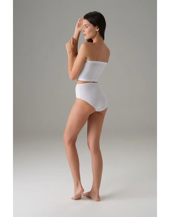 Kadın Pamuk Straplez Beyaz 9133