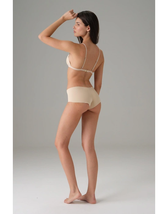 Kadın Ten Lazer Kesim Dikişsiz İnvisible Külot Slip 6163