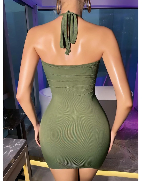 Kadın Yeşil Fantezi Clup Elbisesi 5029