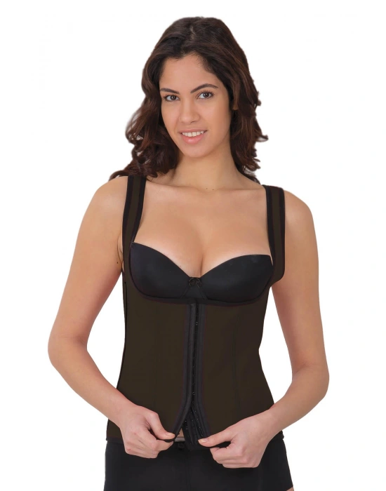 KAHVE MI 9173 Agraflı Göğsü Açık Atlet Korse