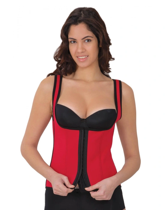 KIRMIZI MI 9173 Agraflı Göğsü Açık Atlet Korse