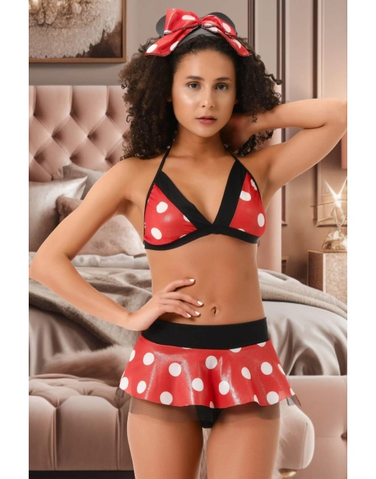 Kırmızı Noktalı Şık Şeker Kız Kıyafeti  51232