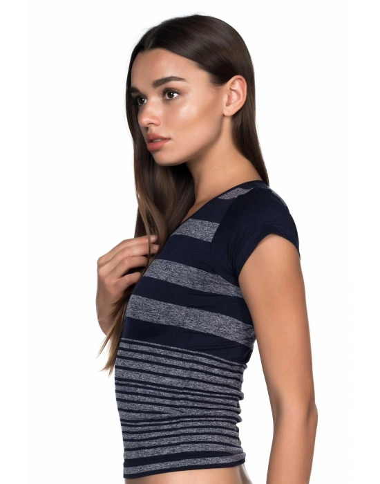 LACİVERT MI Emay 5026 Soft Seamless T Shirt