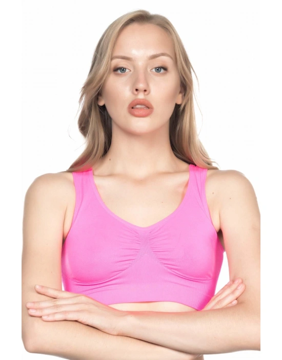 NEON FUŞYA MI Emay 4001 Soft Sporcu Büstiyer