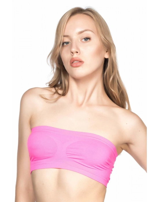 NEON FUŞYA MI Emay 4002 Soft Straplez Büstiyer