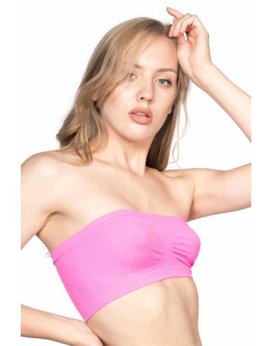 NEON FUŞYA MI Emay 4002 Soft Straplez Büstiyer