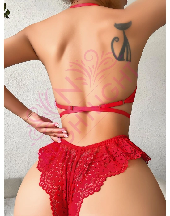 Nightlight Dantel Çekici Bel Detaylı Fantazi Sütyen Külot Takım