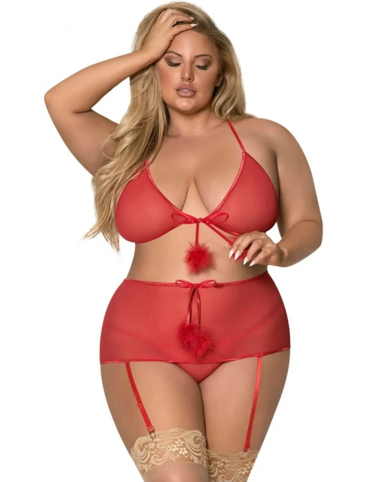 Önü Açık Zincirli Fantezi Babydoll 51202BT