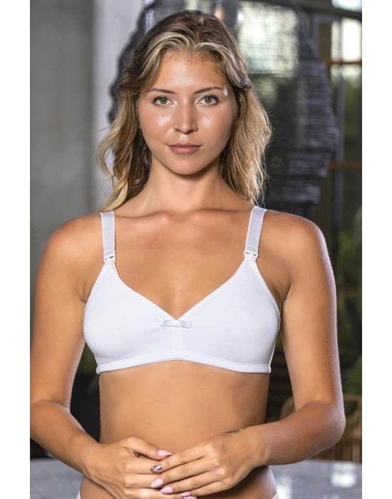 PAMUKLU EMZİRME SÜTYENİ BEYAZ (MGP1080)