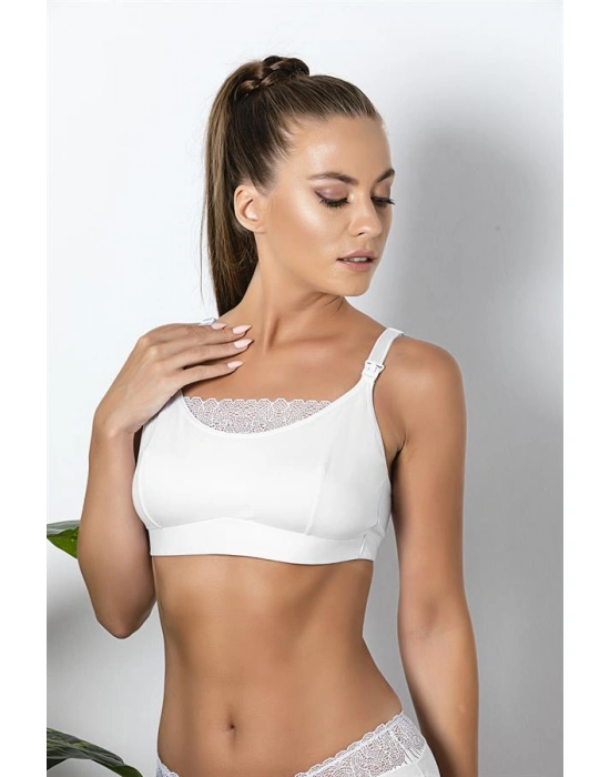 PAMUKLU EMZİRME SÜTYENİ BEYAZ (MGP11780)