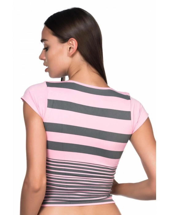 PEMBE GRİ MI Emay 5026 Soft Seamless T Shirt