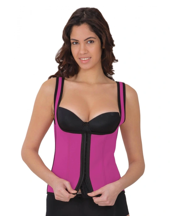 PEMBE MI 9173 Agraflı Göğsü Açık Atlet Korse