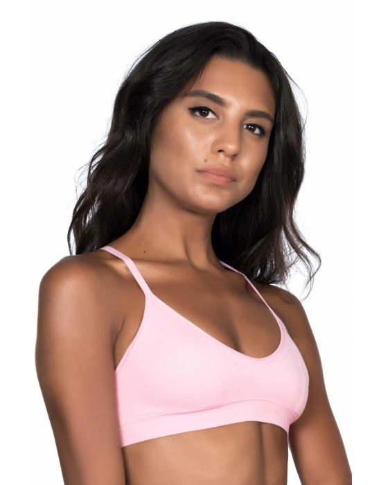 PEMBE MI Emay 4020 Pedli İnce Askılı Büstiyer