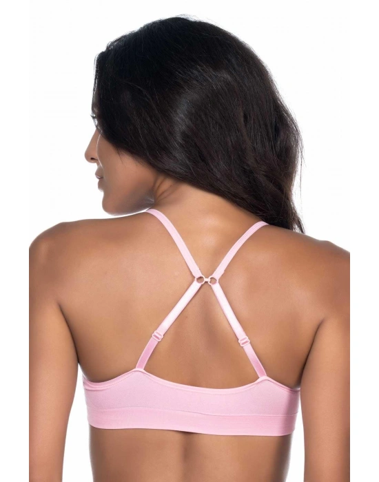 PEMBE MI Emay 4020 Pedli İnce Askılı Büstiyer