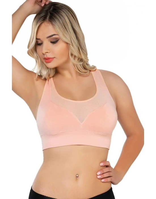 PUDRA  MI Emay 4027 Seamless Tül Pedli Toparlayıcı Büstiyer